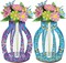 2PCS 3D Diamond Painting Vase Kits for Adults – Mandala DIY Diamond Art Flower Vases, Desktop Ornaments for Home, Office, Table Decor, Craft Gift for Women